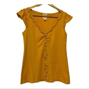 Anthro Ric Rac Short Sleeve Shirt